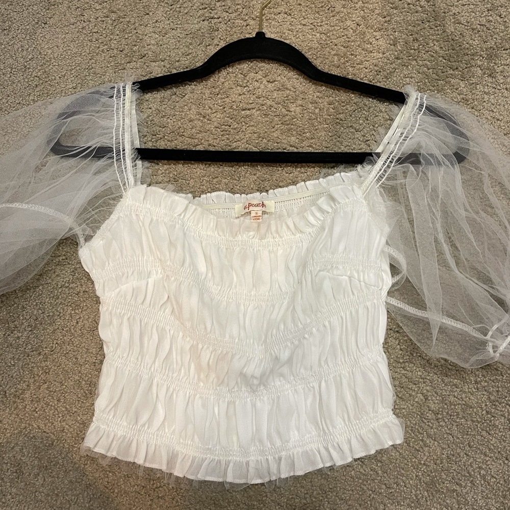 Forever 21 white going out top!